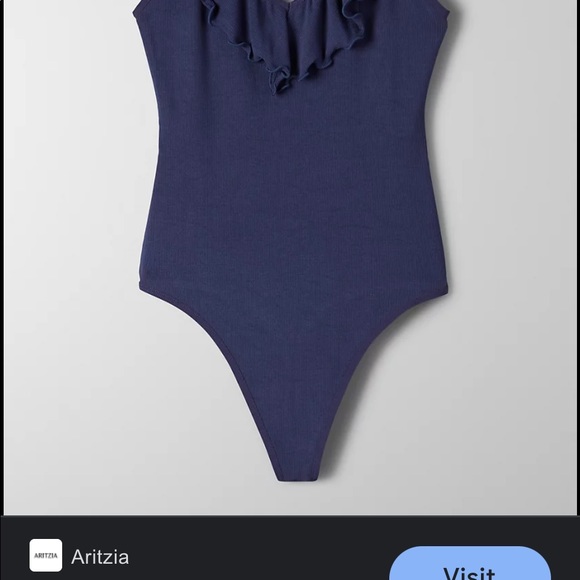 Navy Blue Wilfred Danette Bodysuit - Picture 2 of 5